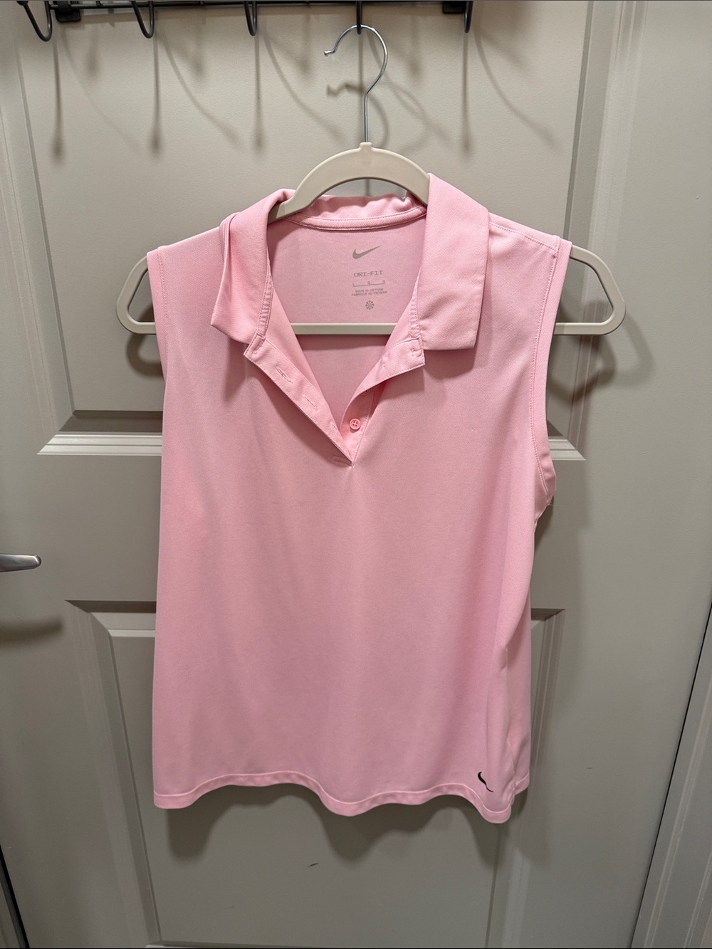 Nike Sleeveless Polo Top - Light Pink